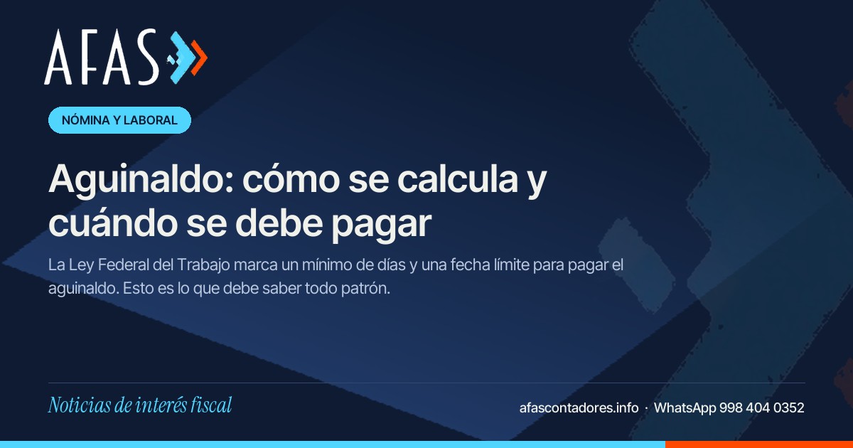 Imagen que se verá al compartir: Aguinaldo: cómo se calcula y cuándo se debe pagar